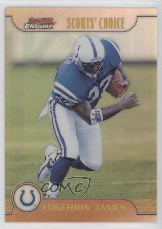 1999 Bowman Chrome Football Refractor Edgerrin James #SC3