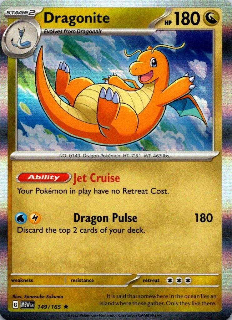 2023 Pokemon Scarlet & Violet 151 Dragonite #149 RAW Ungraded