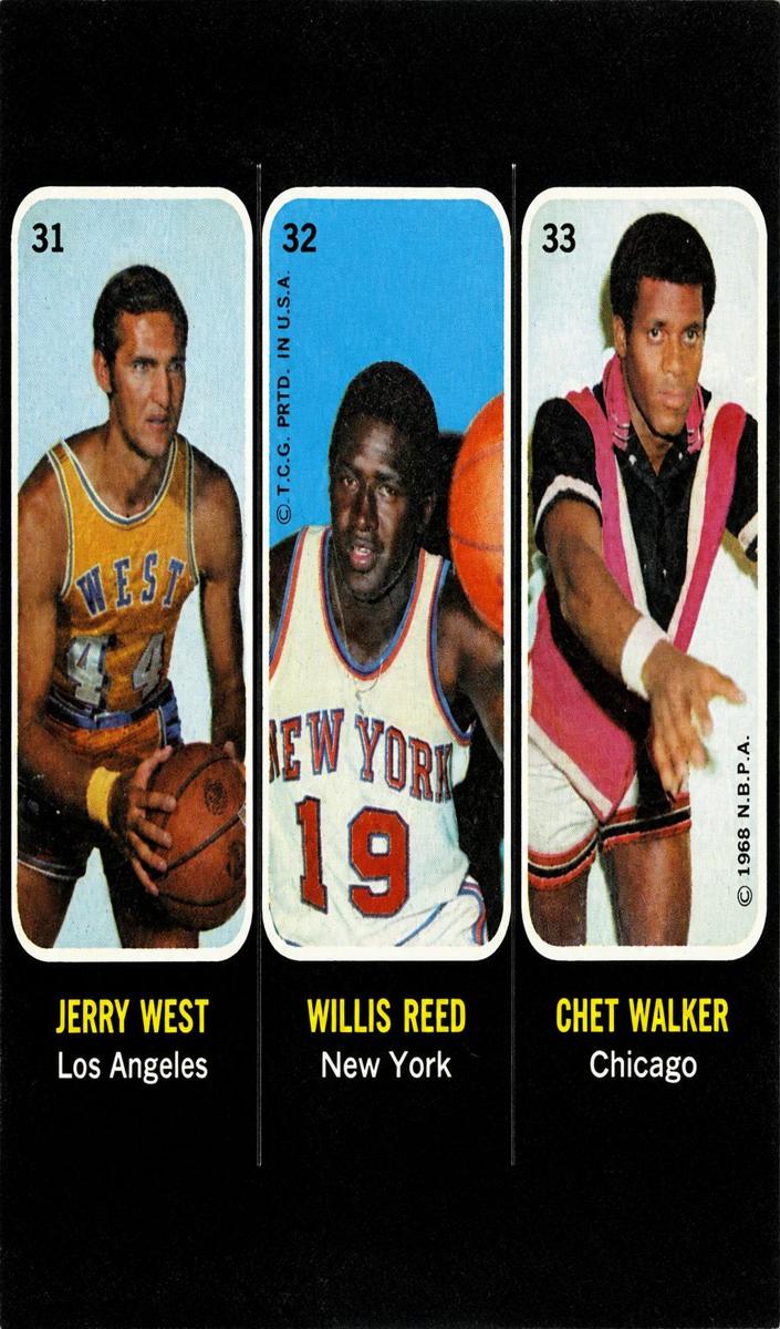1971 Topps Basketball Jerry West #31, 32, 33