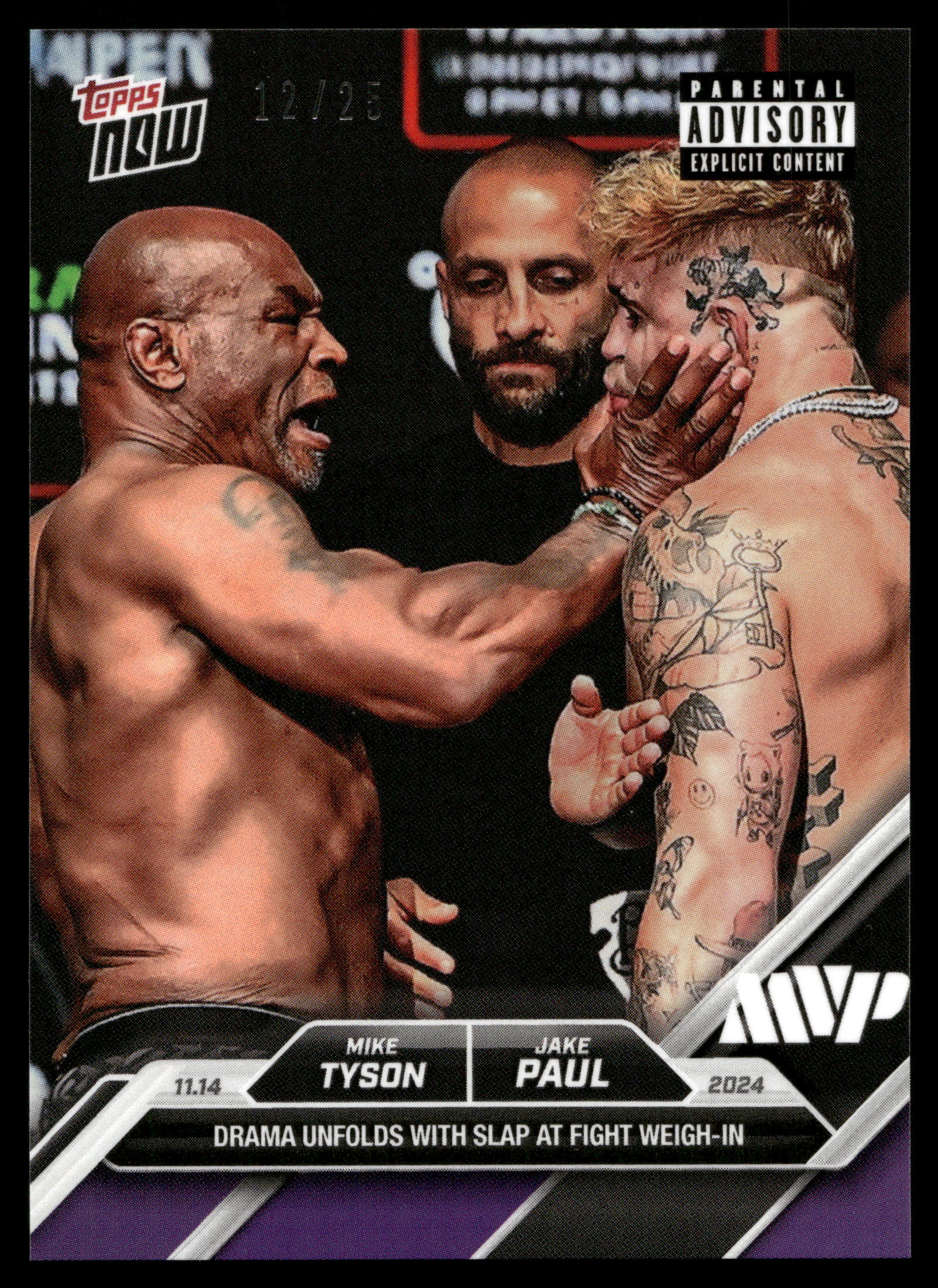 2024 Topps Now Boxing Purple Mike Tyson #3