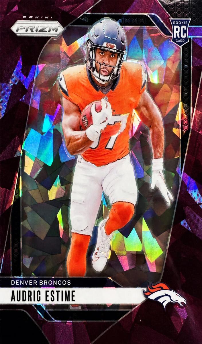 2024 Panini Prizm Football Purple Ice Audric Estime #306 PSA 8.5