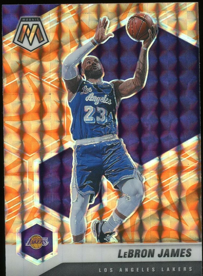 2020 Panini Mosaic Basketball Reactive Orange Lebron James #81 PSA 10