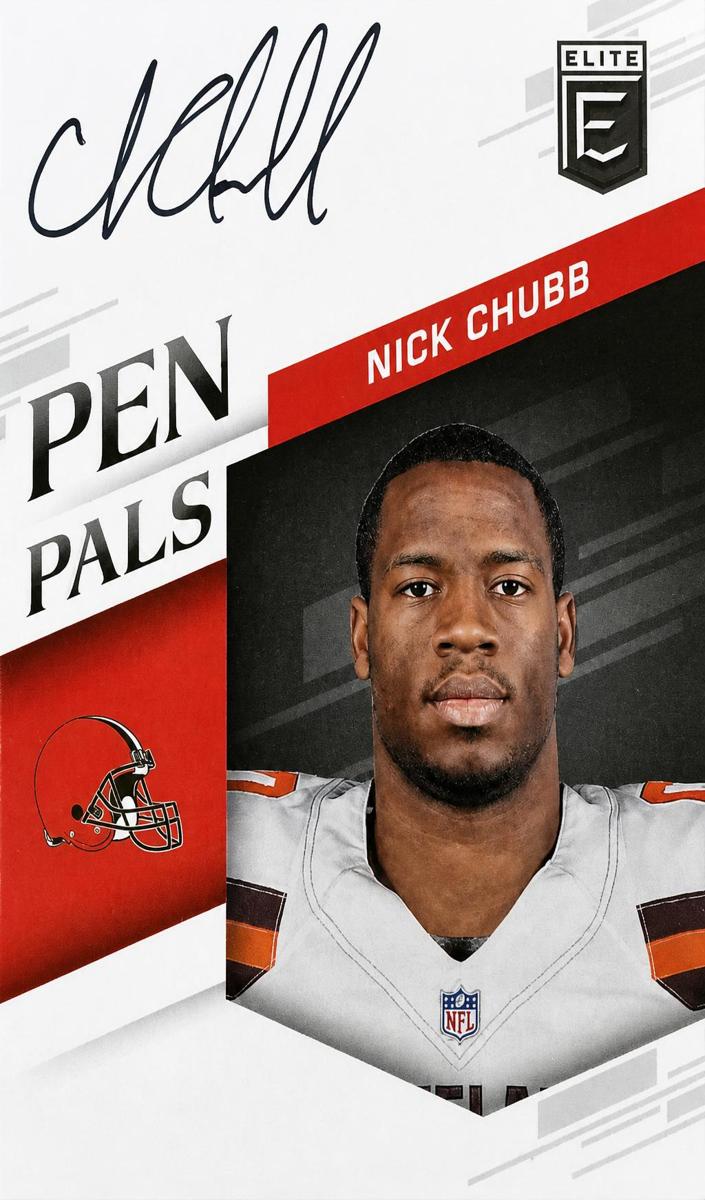 2018 Donruss Elite Football Nick Chubb #PP-NC PSA 9