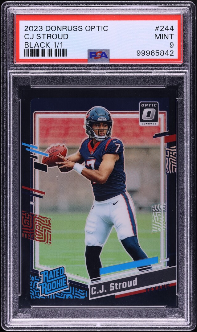 2023 Donruss Optic Football Black C.J. Stroud #244 PSA 8.5