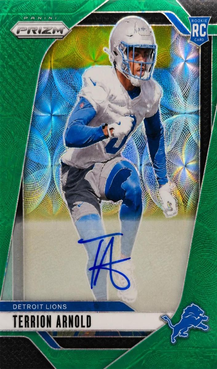 2024 Panini Prizm Football Green Scope Terrion Arnold #389
