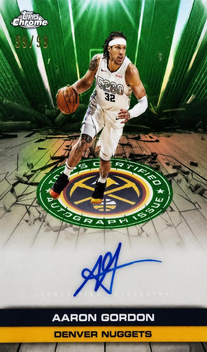 2025 Topps Chrome Basketball Green Refractor Aaron Gordon #TAU-AG