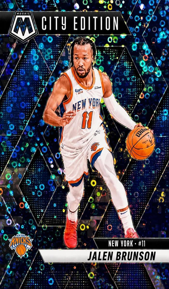 2024 Panini Mosaic Basketball Fast Break Blue Camo Jalen Brunson #176