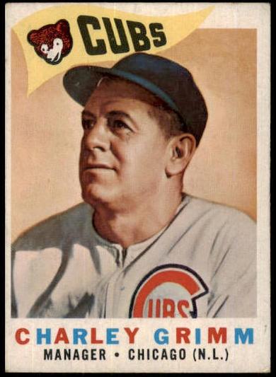 1960 Topps Baseball Charley Grimm #217 PSA 8