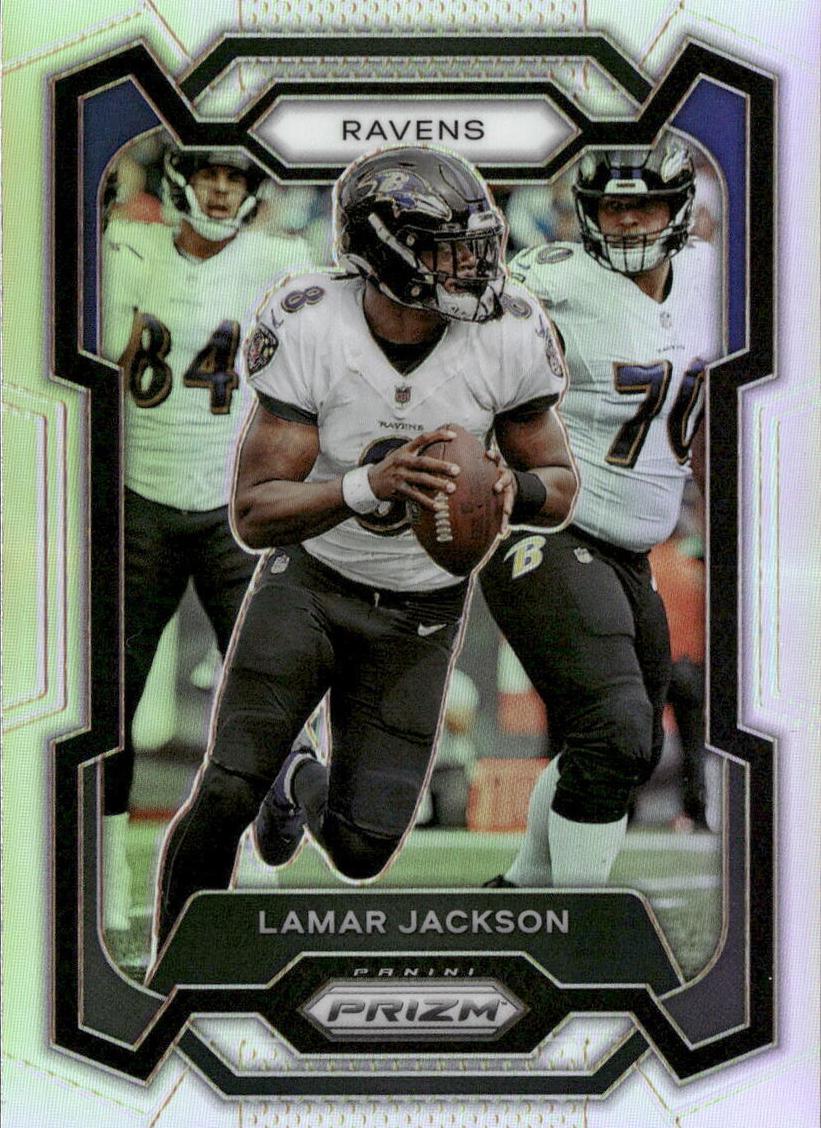 2023 Panini Prizm Football Silver Lamar Jackson #18 PSA 10