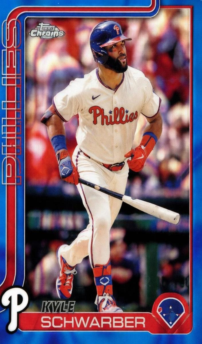 2025 Topps Chrome Baseball Blue Lava Refractor Kyle Schwarber #31 PSA 10
