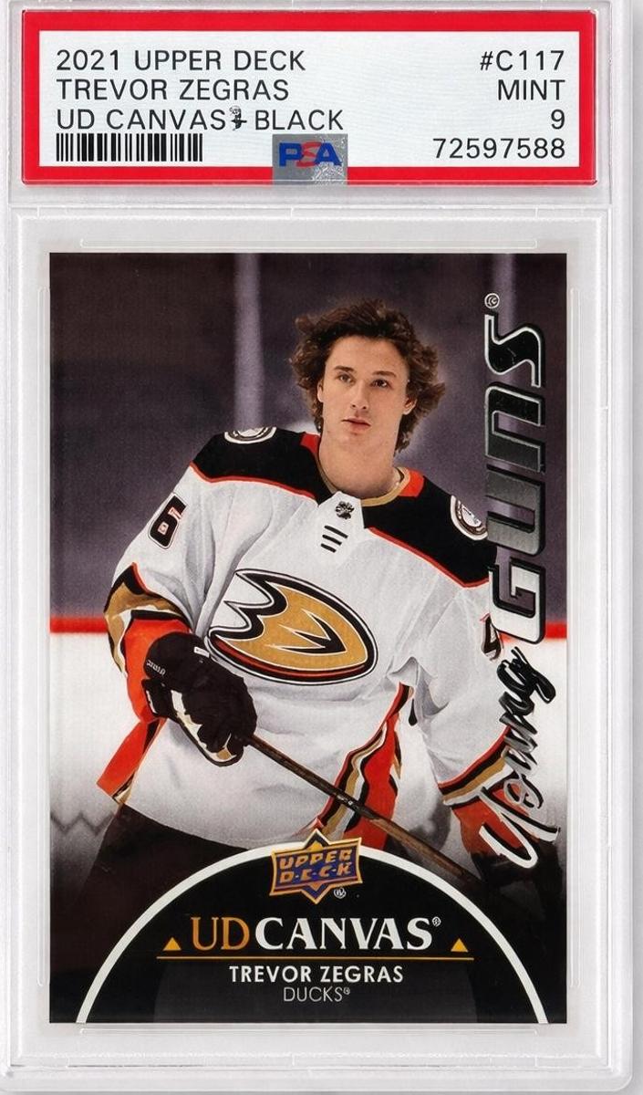2021 Upper Deck Hockey Black Trevor Zegras #C117 PSA 10