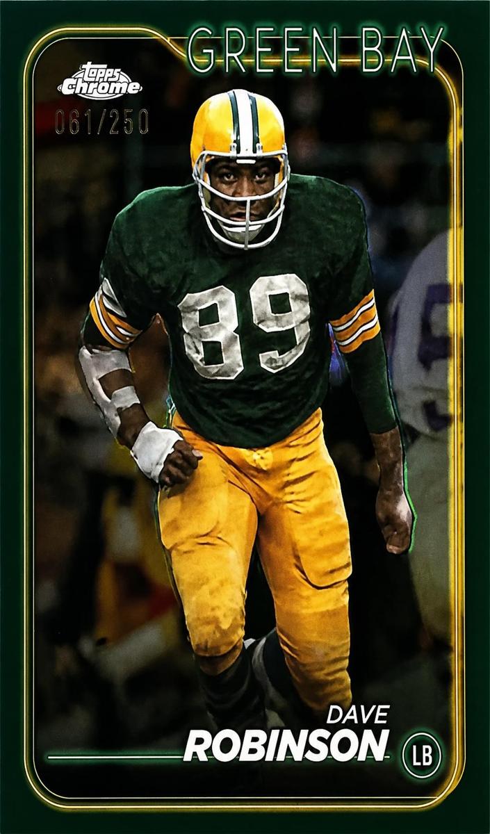2024 Topps Chrome Football Teal Refractor Dave Robinson #76