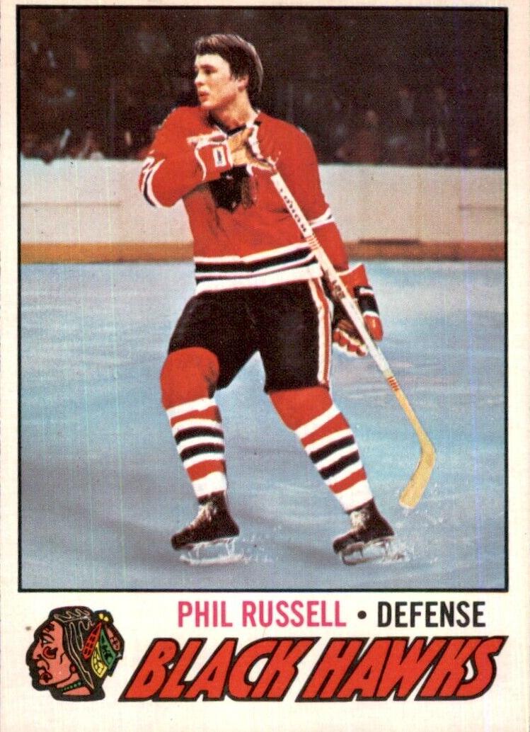 1977 O-Pee-Chee Hockey Phil Russell #235