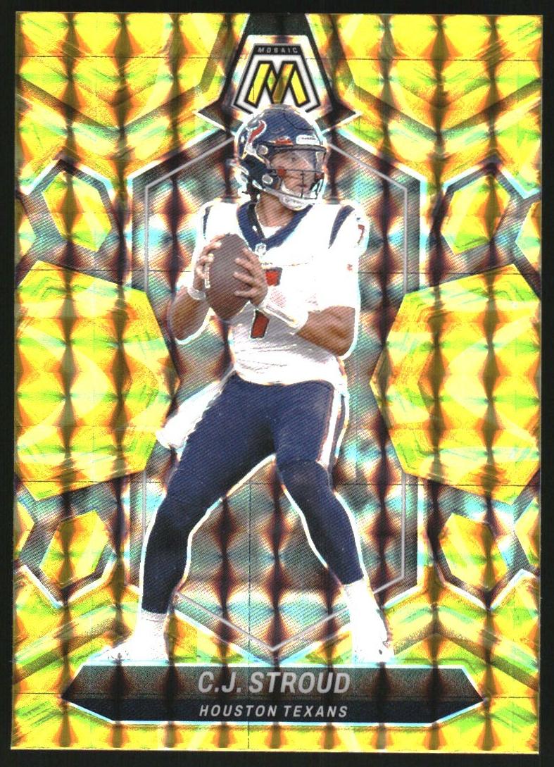 2024 Panini Mosaic Football Reactive Yellow C.J. Stroud #85