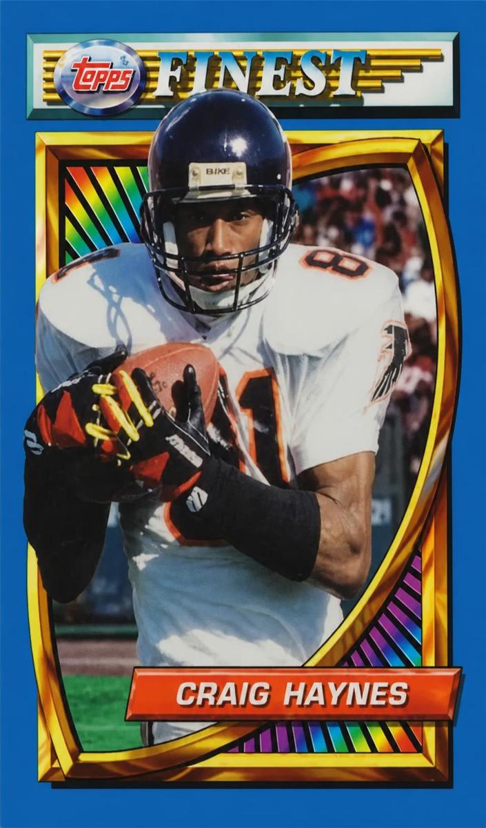 1994 Topps Finest Football Refractor Michael Haynes #180 PSA 9