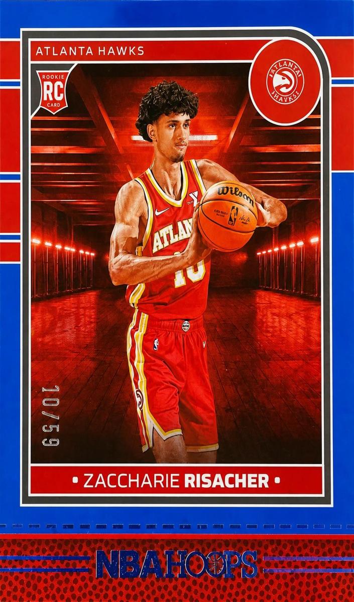 2024 Panini Hoops Basketball Blue Explosion Zaccharie Risacher #231