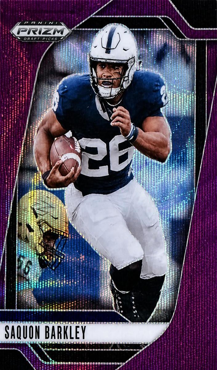 2025 Panini Prizm Draft Picks Football Purple Wave Saquon Barkley #190