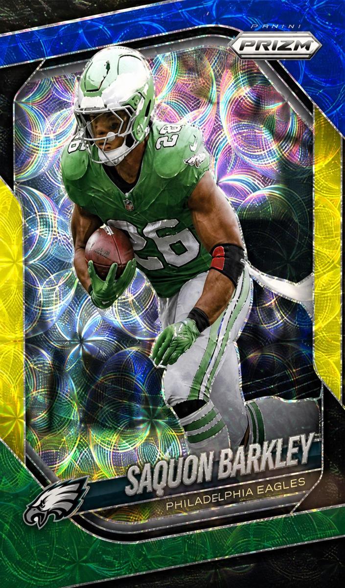 2025 Panini Prizm Football Choice Blue Yellow and Green Saquon Barkley #298