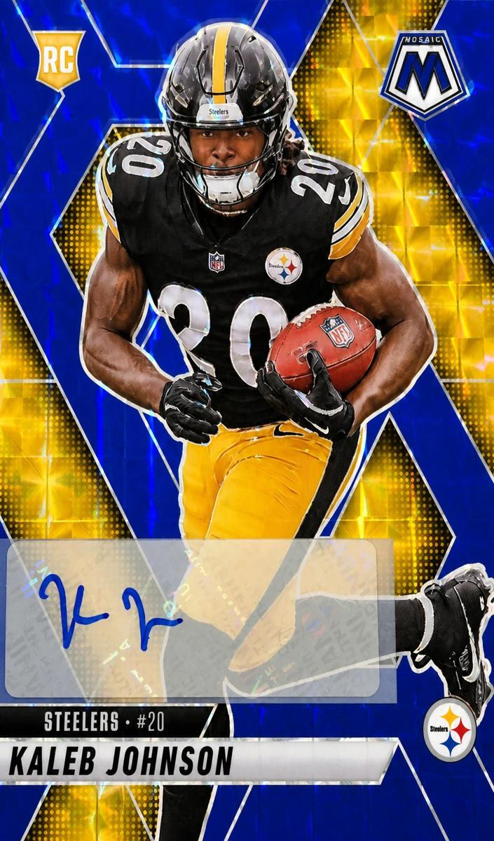 2025 Panini Mosaic Football Blue Kaleb Johnson #315