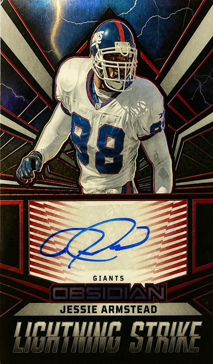 2023 Panini Obsidian Football Electric Etch Red Jessie Armstead #LSS-JAM