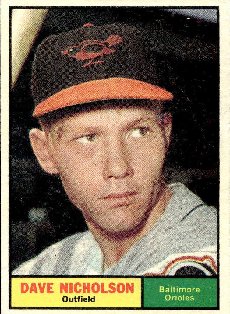 1961 Topps Baseball Dave Nicholson #182