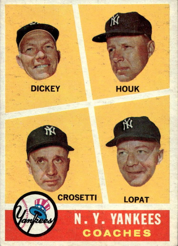 1960 Topps Baseball Yankees Coaches #465