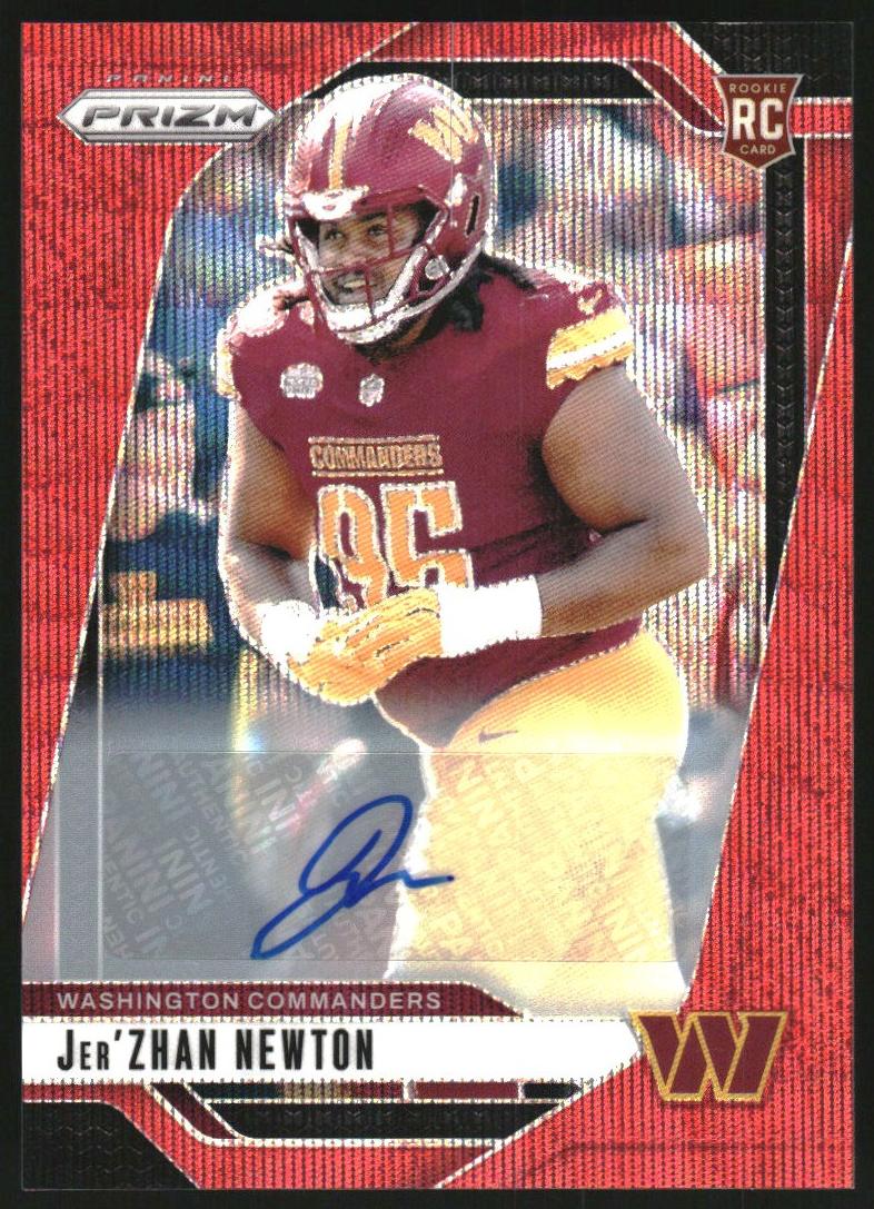 2024 Panini Prizm Football Red Wave Jer'Zhan Newton #351