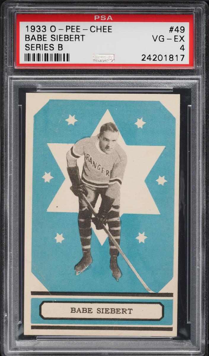 1933 O-Pee-Chee Hockey Series B Babe Siebert #49 PSA 2.5