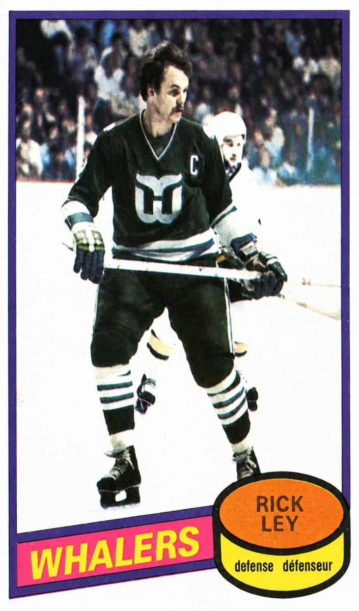 1980 O-Pee-Chee Hockey Rick Ley #198 PSA 8