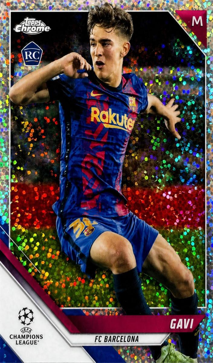 2021 Topps Chrome UEFA Champions League Soccer Speckle Gavi #25