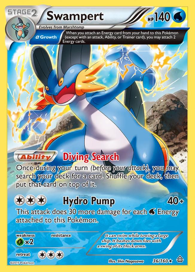 2015 Pokemon XY Primal Clash Swampert #36
