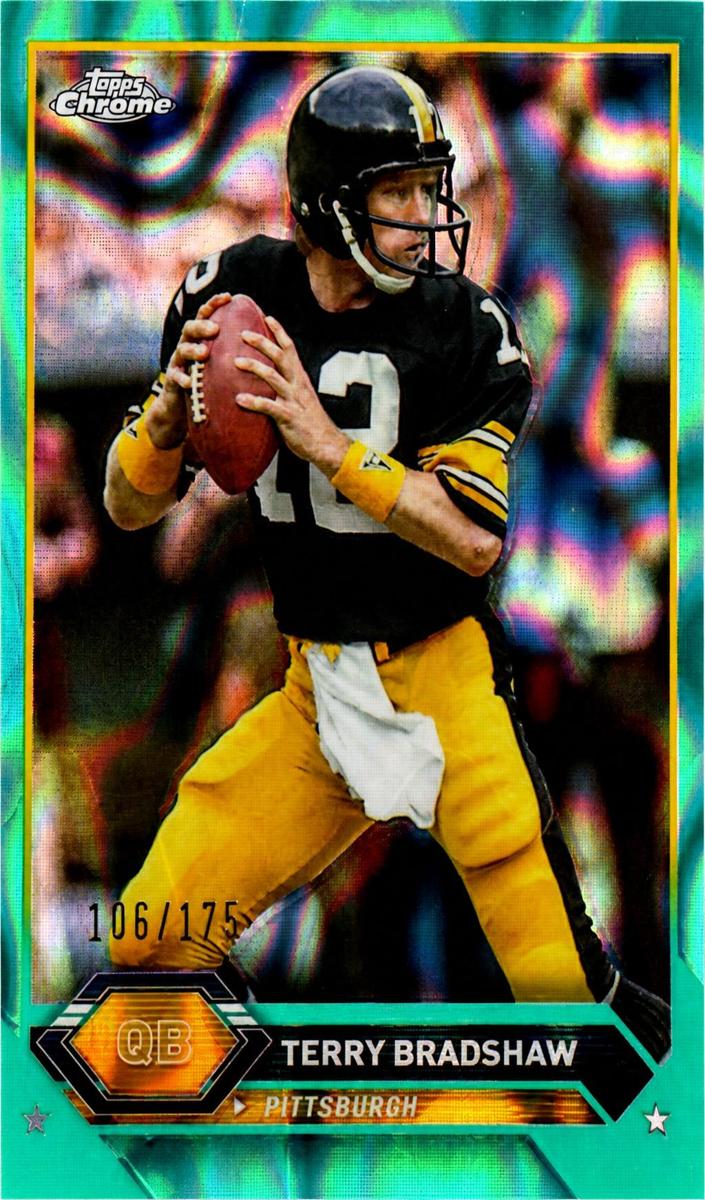 2023 Topps Composite Football Aqua Lava Refractor Terry Bradshaw #33