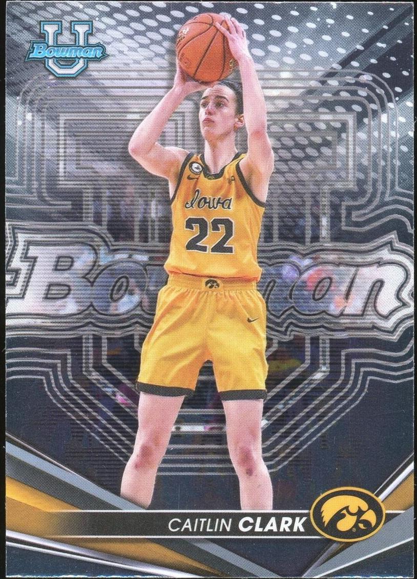 2022 Bowman Best University Basketball Caitlin Clark #50 PSA 9