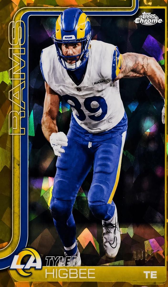 2025 Topps Chrome Sapphire Football Gold Tyler Higbee #172