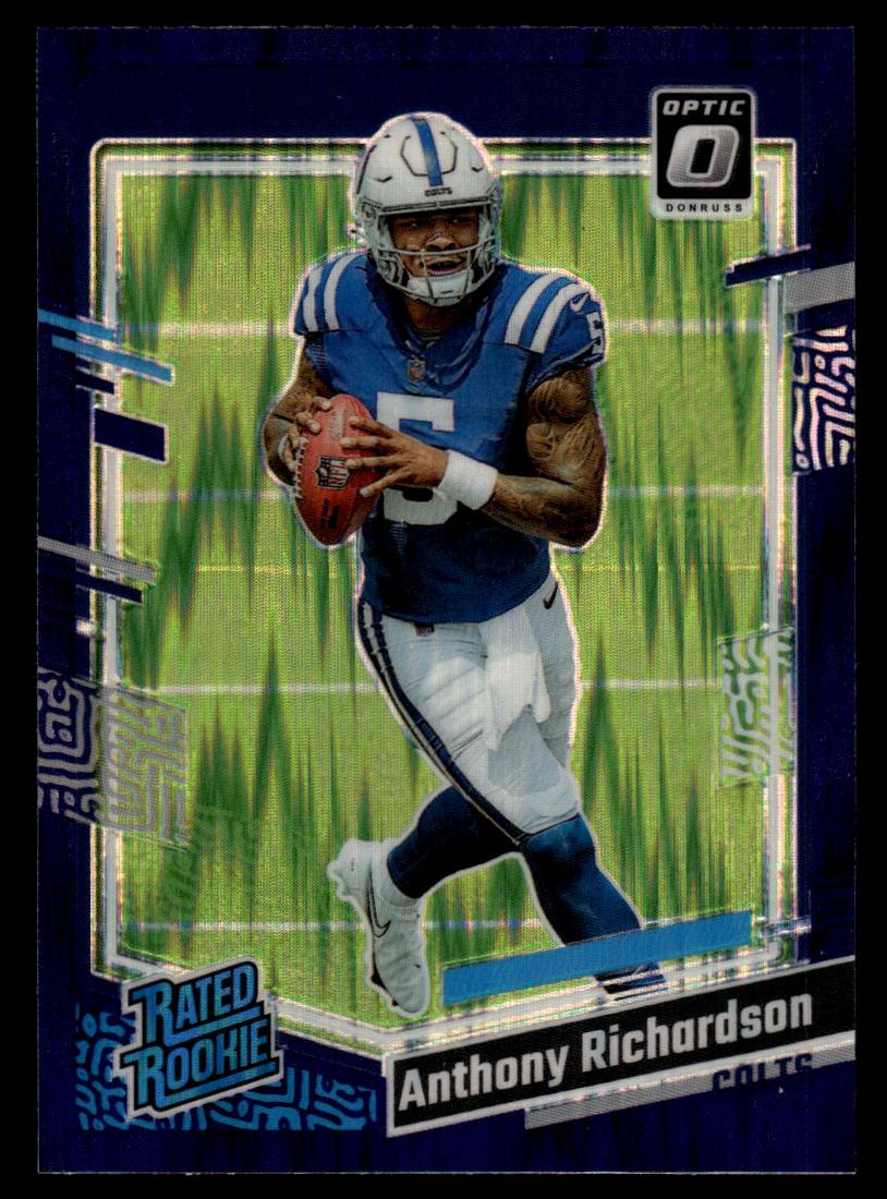 2023 Donruss Optic Football Purple Shock Anthony Richardson #247 PSA 9