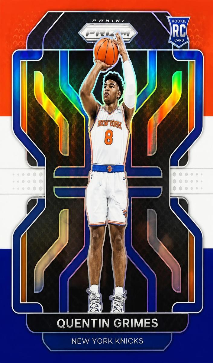 2021 Panini Prizm Basketball Prizms Red White Blue Quentin Grimes #285