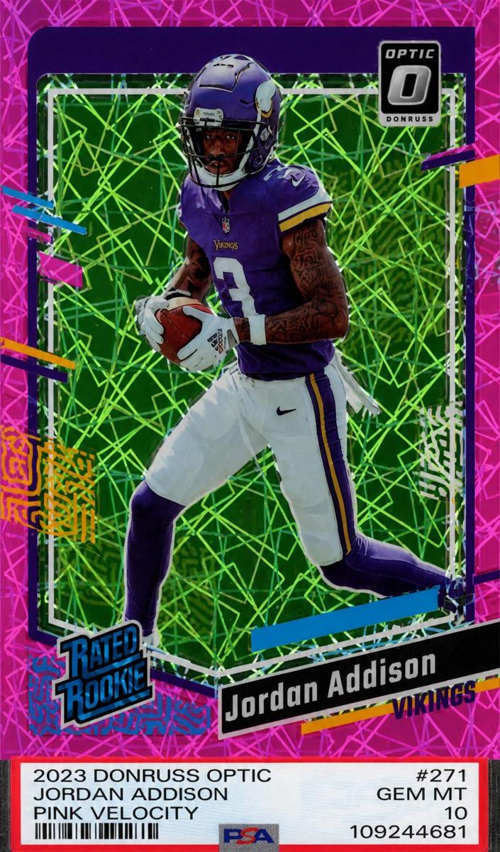 2023 Donruss Optic Football Pink Velocity Jordan Addison #271