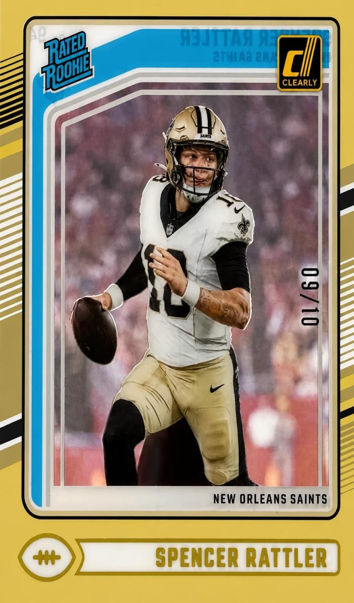 2024 Panini Clearly Donruss Football Gold Spencer Rattler #94