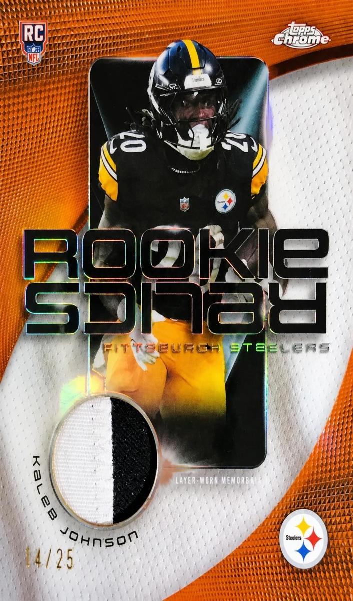 2025 Topps Chrome Football Orange Refractor Kaleb Johnson #RR-KJ