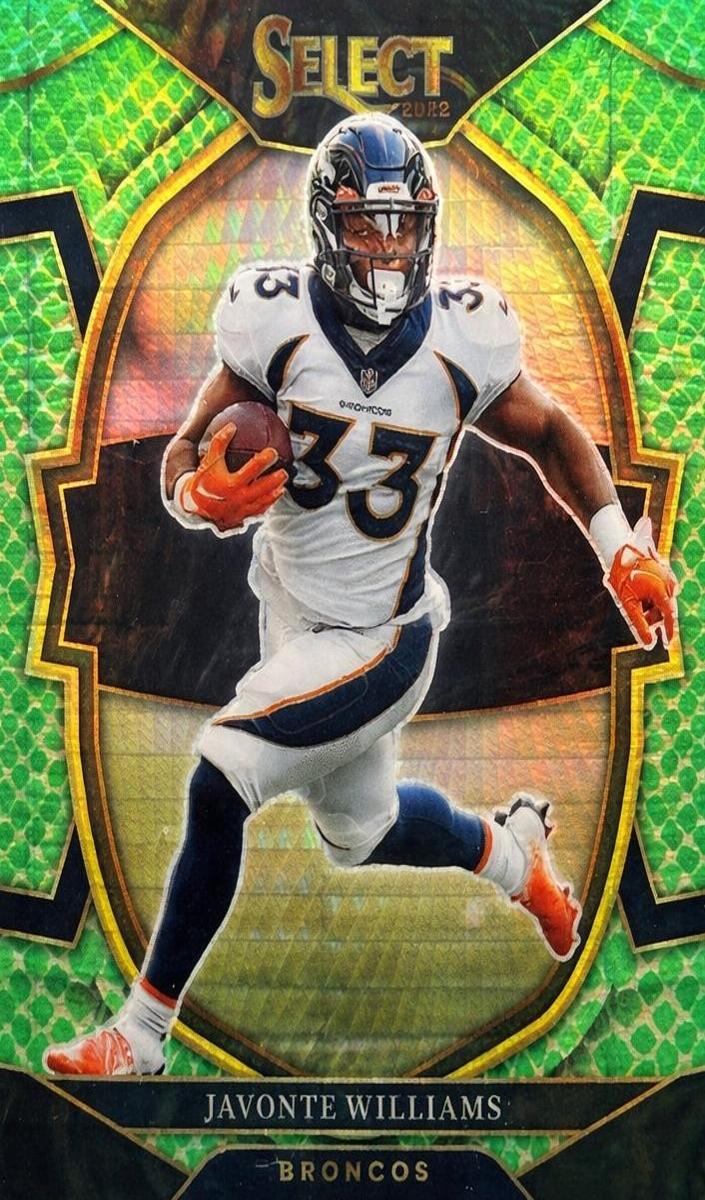 2022 Panini Select Football Dragon Scale Prizm Javonte Williams #24