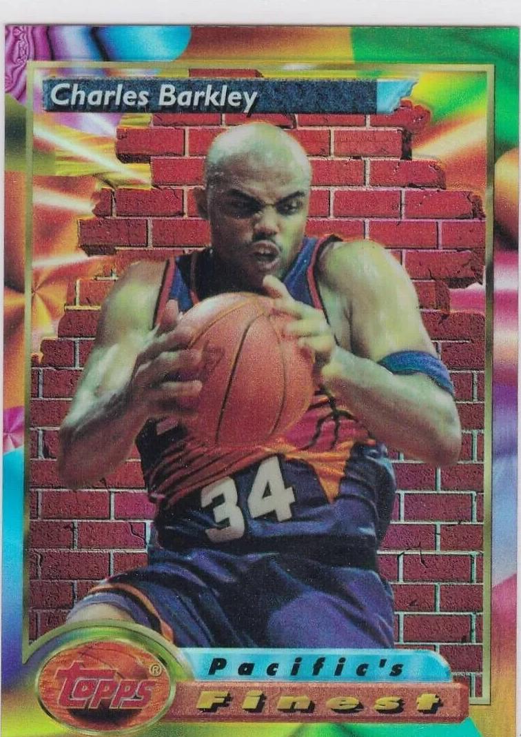 1993 Topps Finest Basketball Refractor Charles Barkley #125 PSA 9