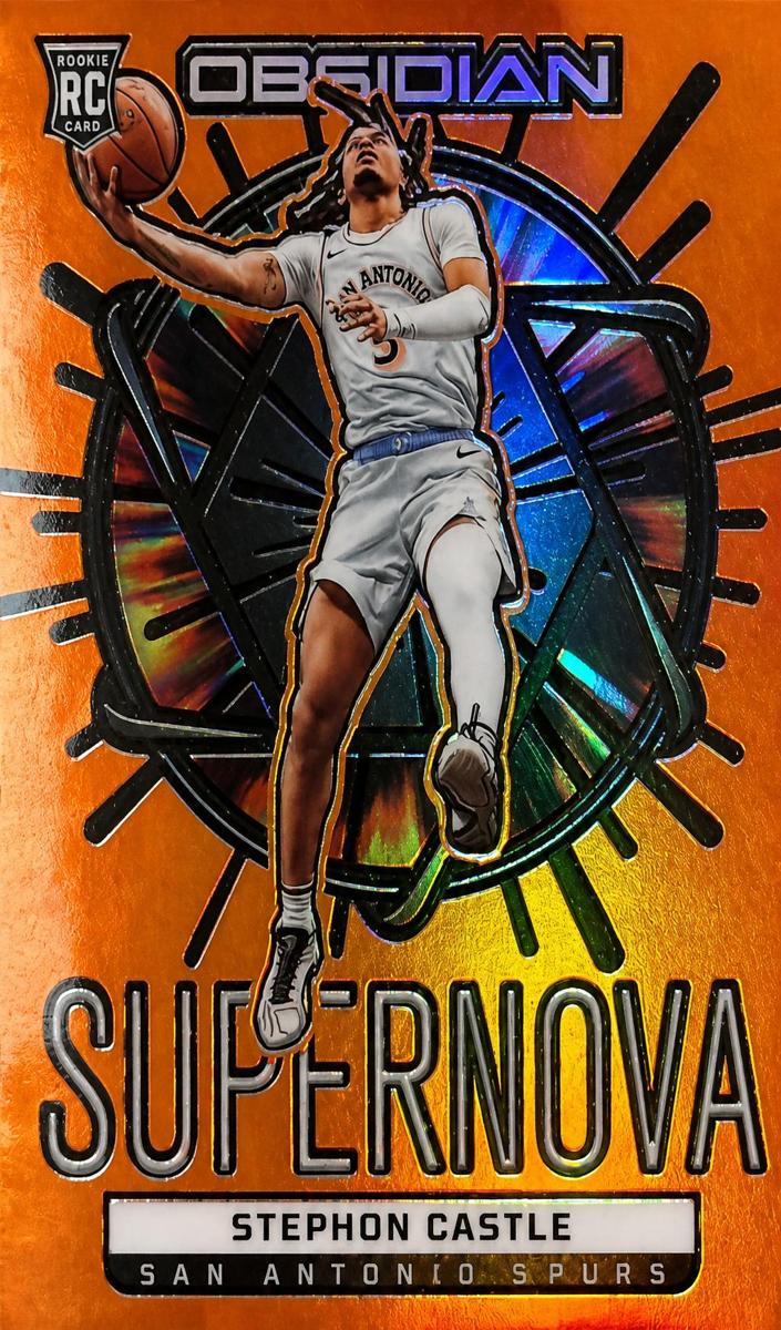 2024 Panini Obsidian Basketball Electric Etch Orange Flood Stephon Castle #1