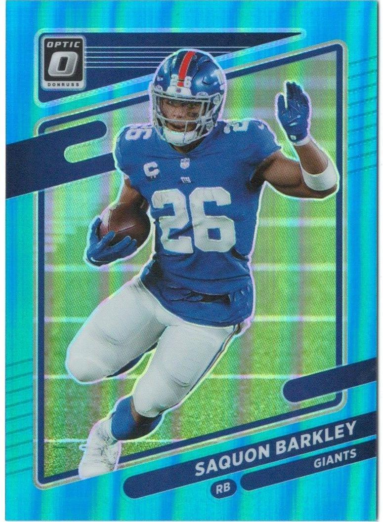 2021 Donruss Optic Football Aqua Saquon Barkley #16 PSA 10