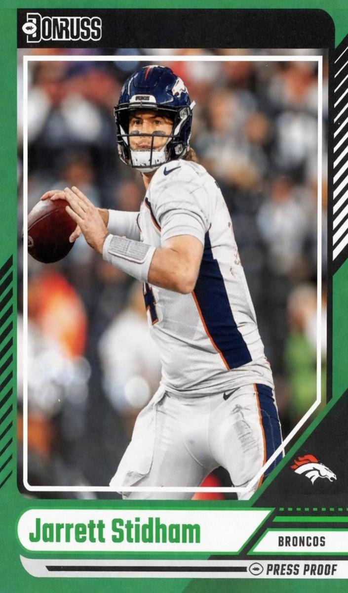 2024 Panini Donruss Football Press Proof Green Jarrett Stidham #260