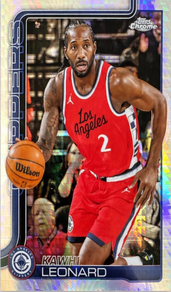 2025 Topps Chrome Basketball Prism Refractor Kawhi Leonard #44