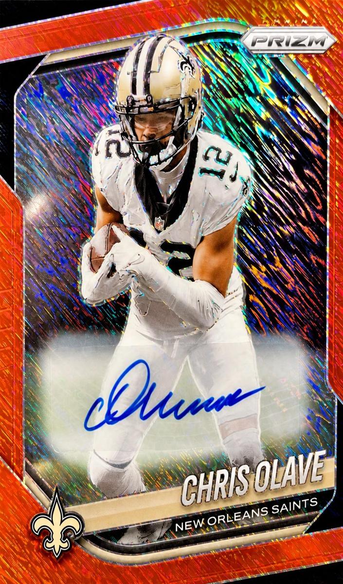 2025 Panini Prizm Football Red Shimmer Chris Olave #192