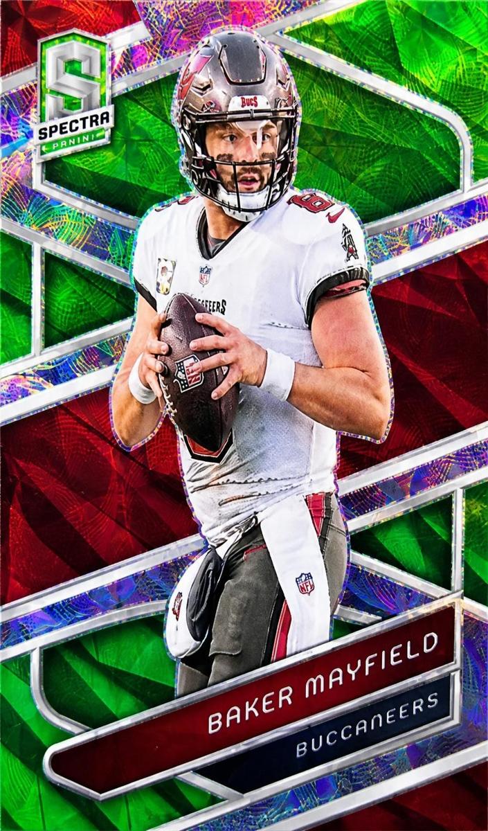 2024 Panini Spectra Football Neon Green Die Cut Baker Mayfield #94