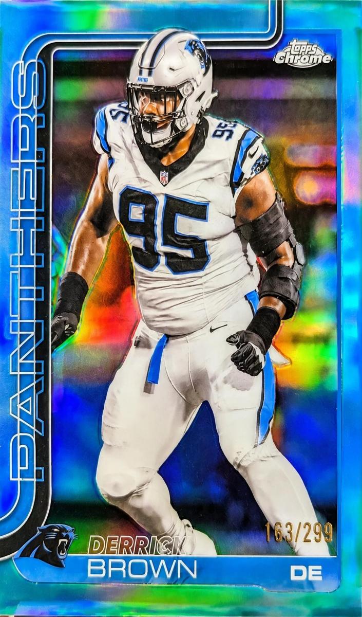 2025 Topps Chrome Football Teal Refractor Derrick Brown #47