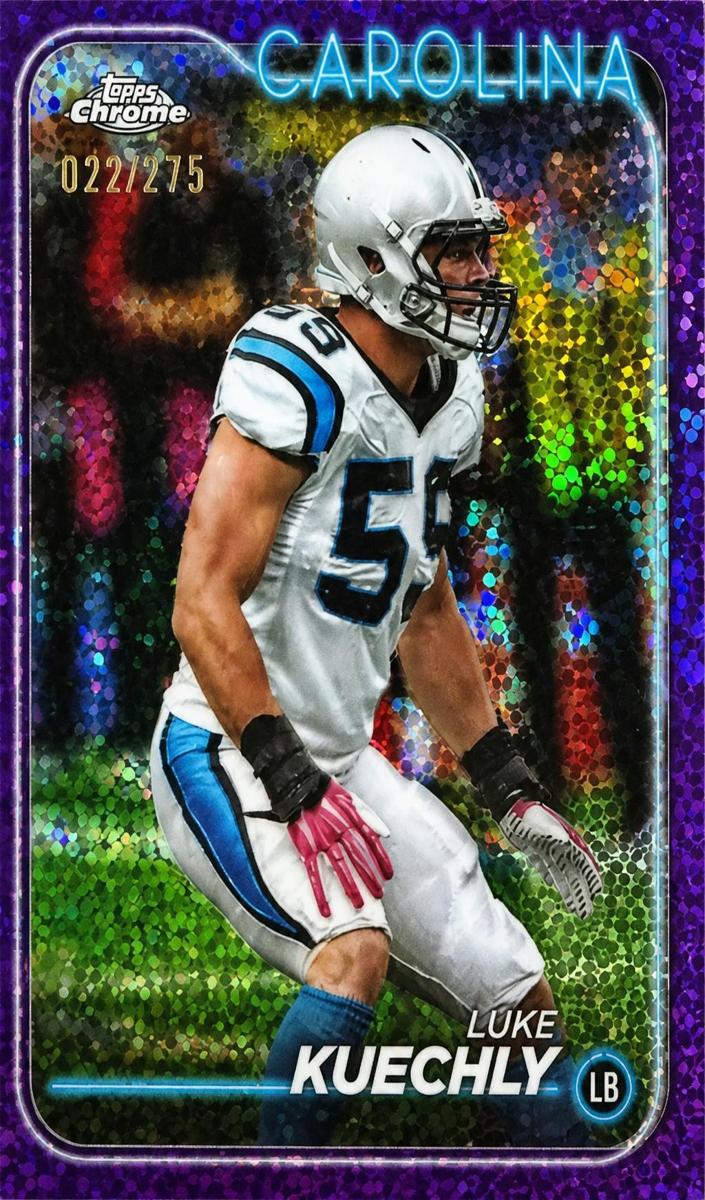 2024 Topps Chrome Football Purple Speckle Refractor Luke Kuechly #13