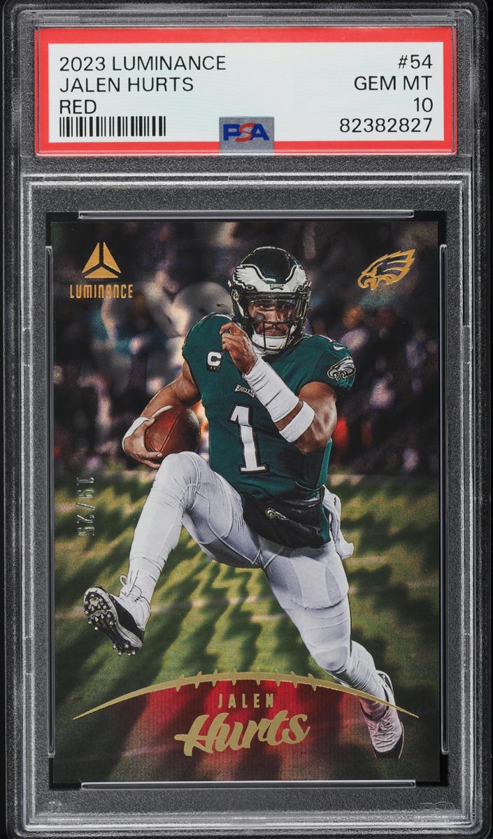 2023 Panini Luminance Football Red Jalen Hurts #54 PSA 10